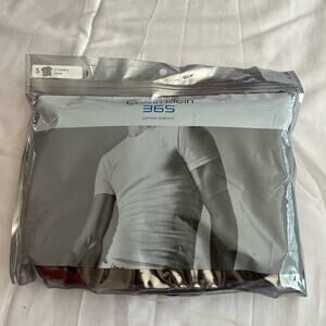 Calvin Klein Shirt 365 Cotton Stretch 2pc Black Crew Size S